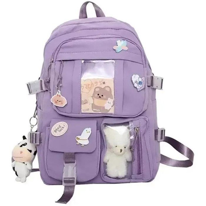 Sac à dos cartable - 1 pièce Violet sac de sport sac week-end - Couleur violet Étiquette