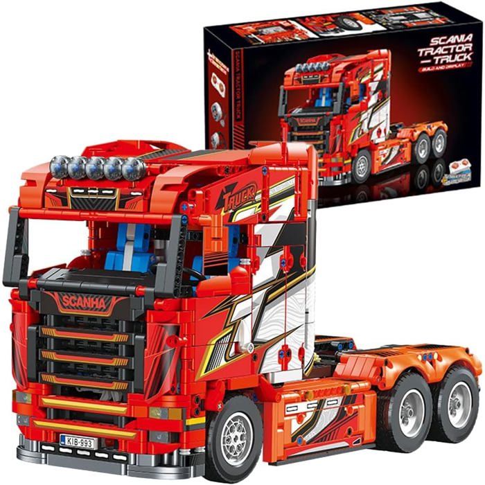 Kit de construction - Technik Camion Scania - 1708 pièces - Plastique ABS compatible LEGO - 42×20 85×23 5 cm