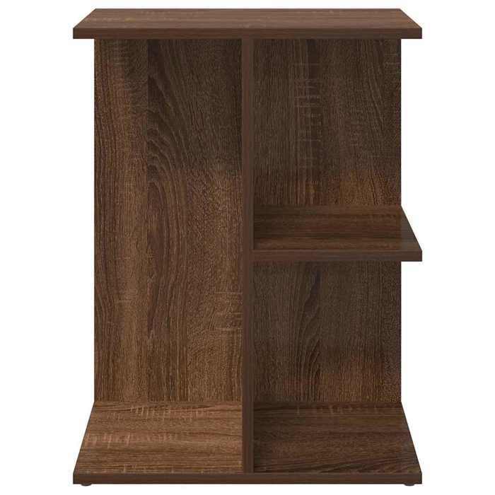 Tables de chevet en bois dingénierie - vidaXL - Chêne marron - 465x29x61 cm - 3 compartiments - Lot de 2