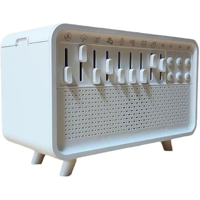 Enceinte Bluetooth 4-en-1 - Bruit Blanc 8 Sons + Humidificateur + Lampe Veilleuse + Aromathérapie - Aide au Sommeil Complète