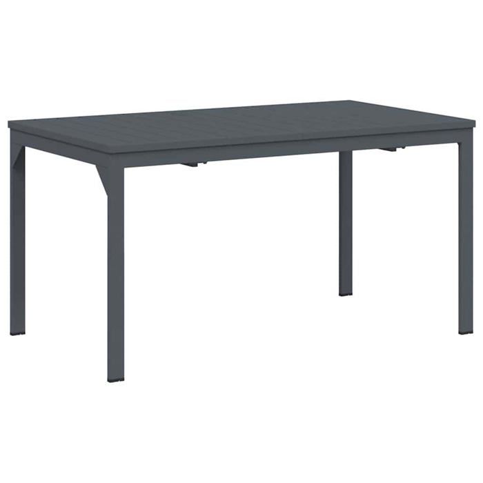 vidaXL Table de jardin Aluminium Grande