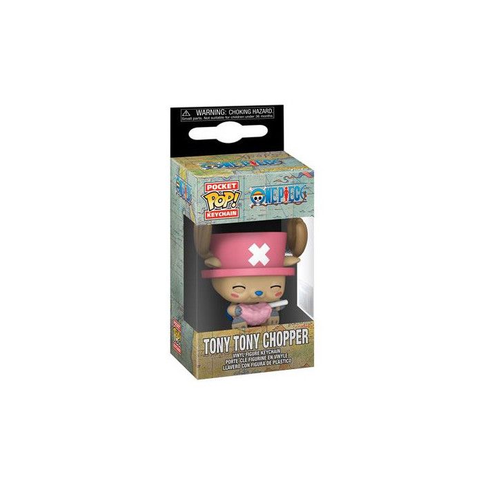 Figurine Funko Pop Keychain One Piece Chopper with Cotton Candy