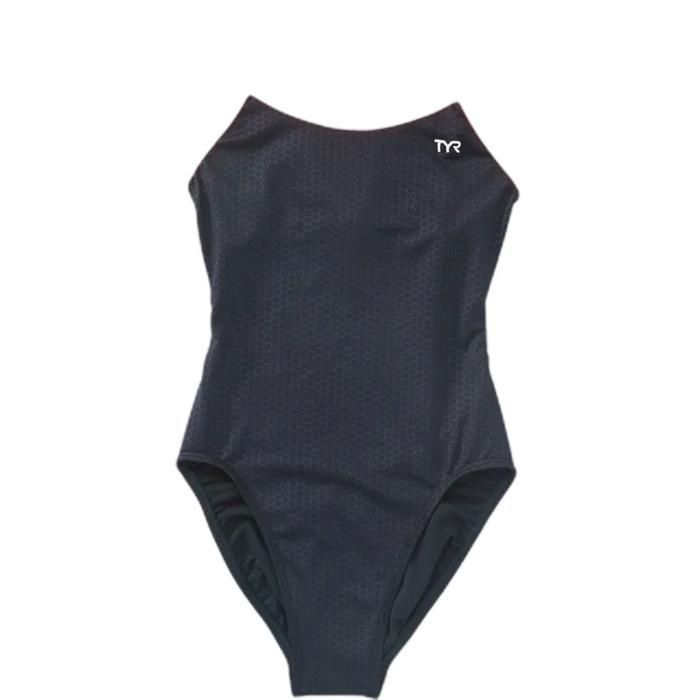 Maillot de bain 1 pièce fille TYR Hexa - nvy/wht