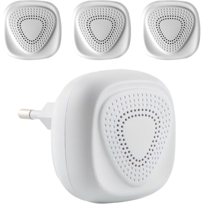 Répulsif Anti-Moustique Ultrason 4 Pièces – Éloigne Insectes et Rongeurs pour Intérieur