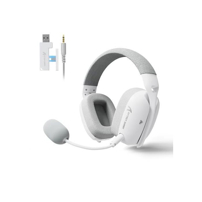 Casque gaming sans fil - MAMBASNAKE - Attack Shark L80PRO - Ultra-léger 203 g - Surround 7.1 - Micro cardioïde amovible