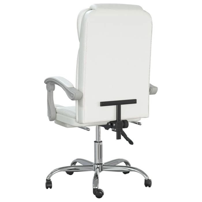 Fauteuil inclinable de bureau Blanc Similicuir_2 ans garantie_54554