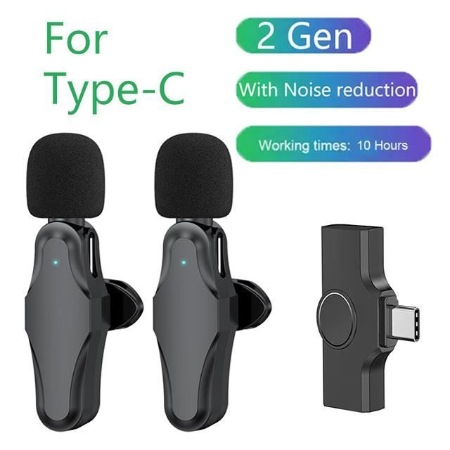 DigitConvert Mini Microphone Sans Fil Lavalier Pour IPhone – 2 Émetteurs – Plug & Play Lightning – Réduction Bruit AI – 8h Autonomie – Idéal Vlog, Live, Interview