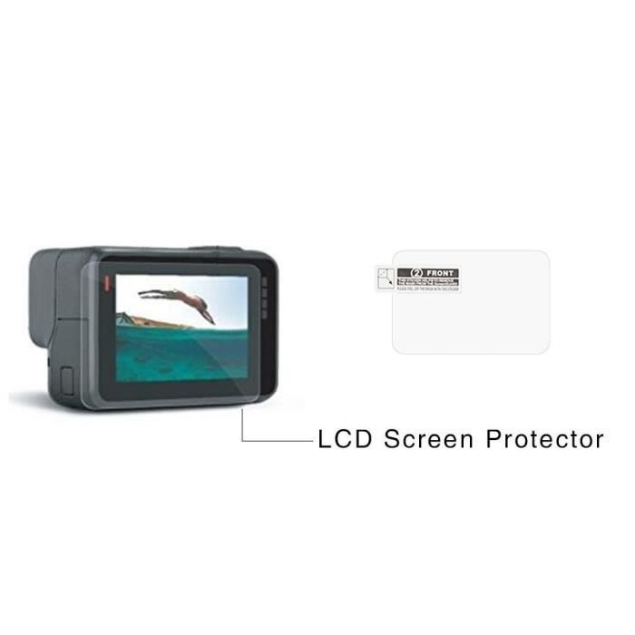 Kit 8 Protecteurs REDTRON GoPro Hero 7 Black / Hero 6 / Hero 5 – Verre Trempé Écran + Objectif + Cache Objectif