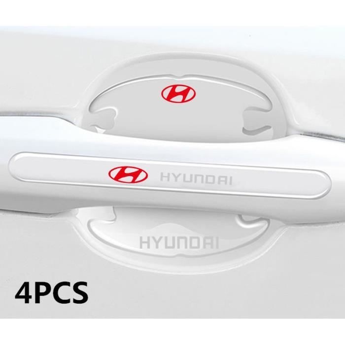 Lot de 4 porte collision bande anti - rayures poignée autocollant de protection de porte de voiture décoration pour Hyundai
