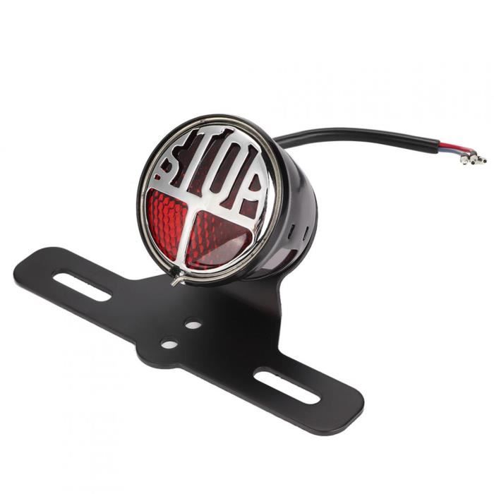 Feu Arrière LED Pour Plaque D’immatriculation De Moto – Universel, 12V, Blanc – Installation Facile – Éclairage Puissant Et Durable