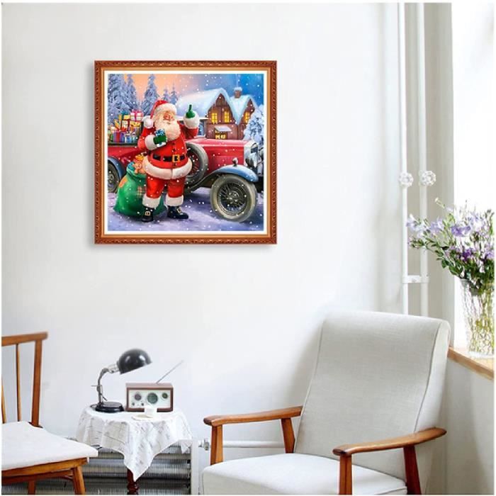 Peinture Diamant 5D Noël 70x40cm - Kit Complet Broderie Diamant Adulte Pour Décoration Murale