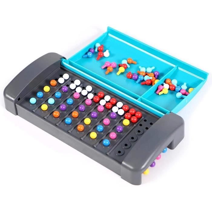 Jeu de société Mastermind Code Breaking - Rainbow Toy - Jouet éducatif pour enfant - Blanc