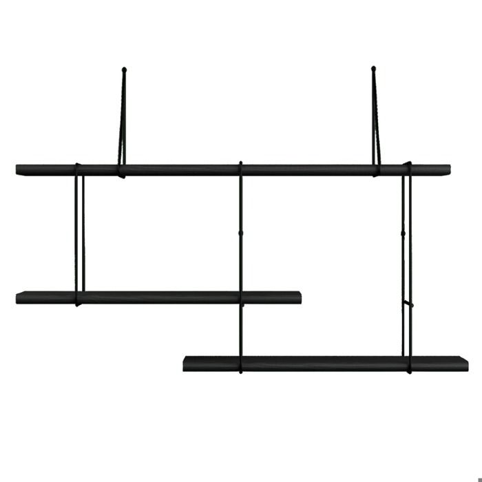 Étagère murale - Studio Hausen - Shrink - Noir - 90x53x21 cm Étagère murale - Studio Hausen - Shrink - Noir - 90x53x21 cm