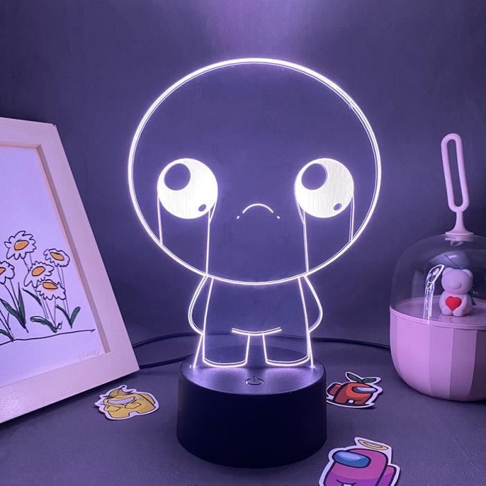 Lampe à poser - The Binding of Isaac - Veilleuse néon LED - Couleur noire - Design contemporain - Pour enfant