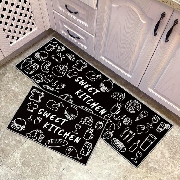 Lot De 4 Tapis Gitans Lavables - Design Beige Foncé/crème Antidérapant - Neuf Avec étiquettes