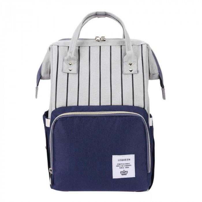 Version Bleu Sac A Dos De Voyage Raye Momie Grande Capacite Bebe Soins Zipper Infirmiers Main Poussette Nappy Pratique Mode 45 Achat Vente Sac A Langer 2008611992668 Cdiscount