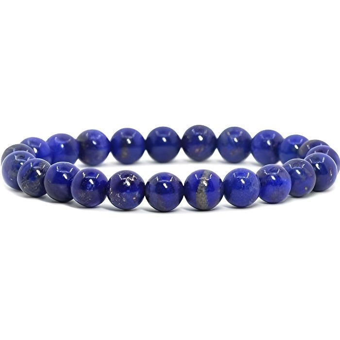 BRACELET PERLES RONDES 8MM - LAPIS-LAZULI