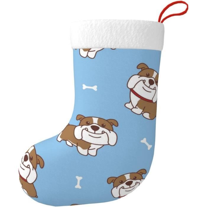 Chaussette de Noel avec illustration de bouledogue anglais sans couture sac cadeau chaussette de Noel pour fete de Noel Z1285 Cdiscount Maison