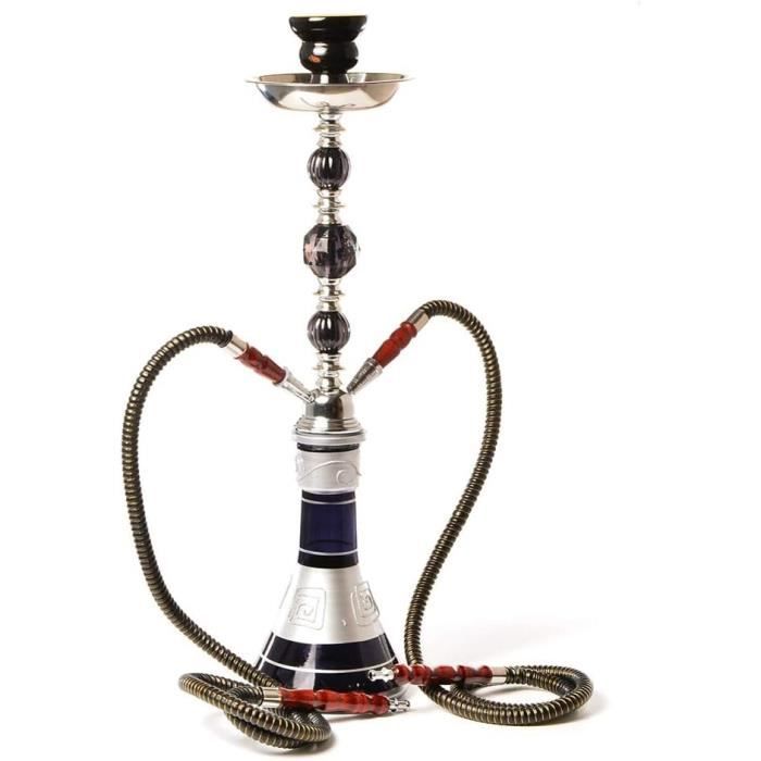 Chicha narguilé - 2 Sorties Hookah 53cm Shisha Une pièce narguilé Tabac ...