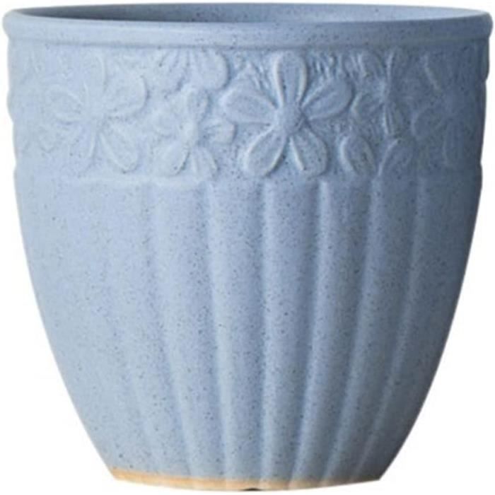 Oairse Lot De 2 Pots De Fleurs Ronds En Céramique Avec Trous De Drainage Et Soucoupes - Petit Pot En Céramique Pour Plantes Succulentes, Cactus