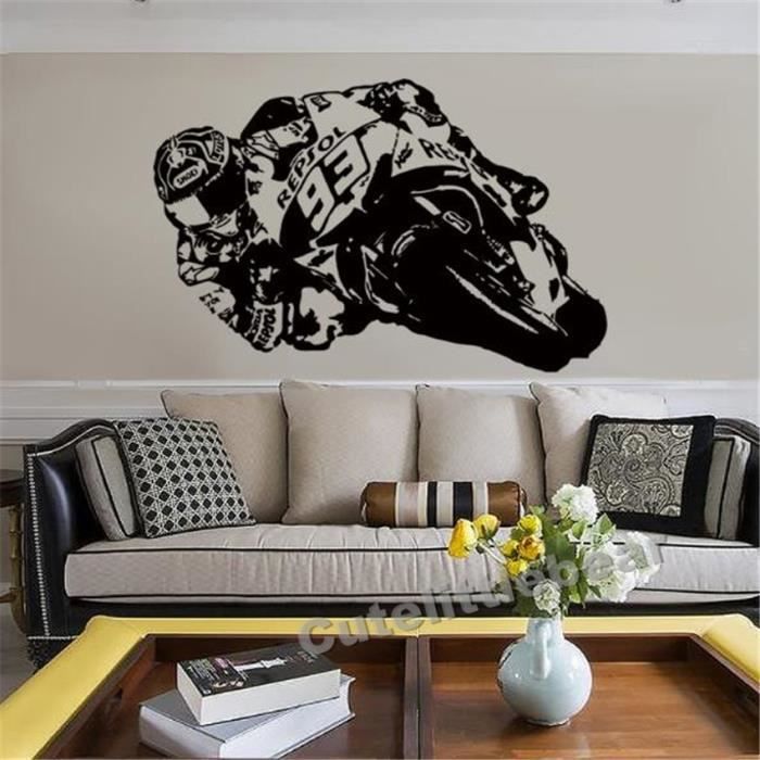 Stickers muraux moto clearance