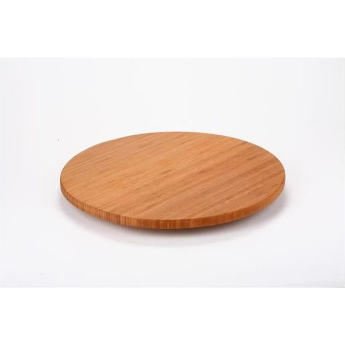 Plateau Rond Tournant En Bambou Achat Vente Plat De Service Cdiscount Plateau tournantecirtaeb00000pratique même si en bois lourd!5. plateau rond tournant en bambou