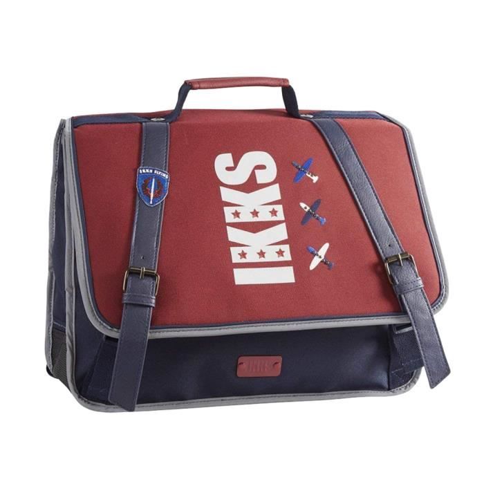 Cartable Scolaire IKKS Rouge - Cdiscount