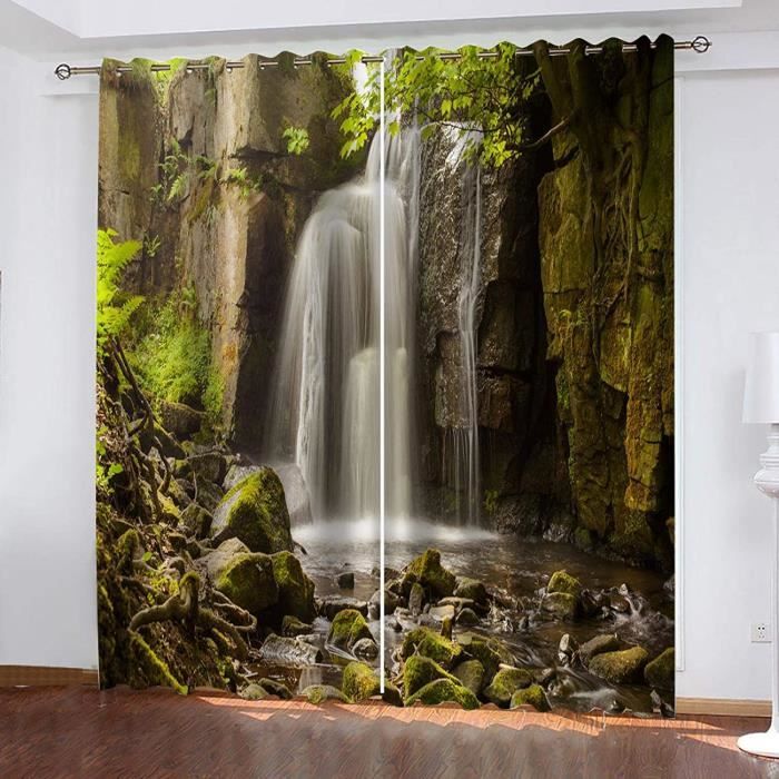 Rideau D'armoire Auto-adhésif Sans Perçage – Motif Cascade 3D Pour Cuisine, Buanderie Et Rangements | 120x80 Cm - 4
