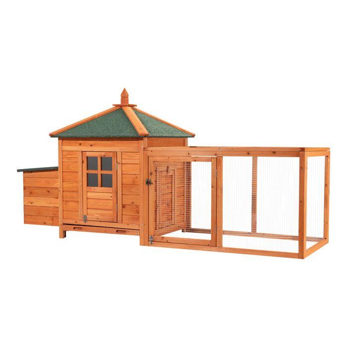 Wiltec Clapier – 1950 x 635 x 1200 mm – 1 étage – 3 portes – Toit bitumé – en Bois de sapin – Abri pour rongeurs Poulailler Lapinièr Wiltec Clapier – 1950 x 635 x 1200 mm – 1 étage – 3 portes – Toit bitumé – en Bois de sapin – Abri pour rongeurs Poulailler Lapinièr