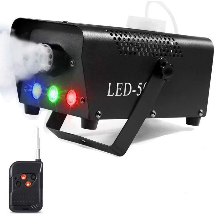Machine à Fumée 500W Avec Télécommande & LED Colorées - Portable, Sans Odeur - Pour Fêtes, Mariages, Spectacles