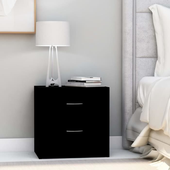 Magnifique-Table de Chevet Table de Nuit Meuble de Chambre Noir 40 x 30