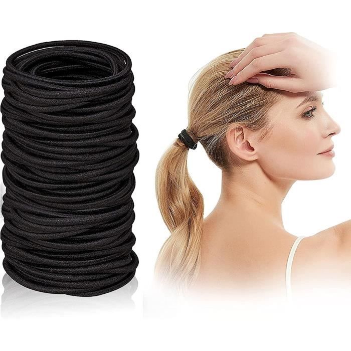 Elastique Cheveux – Lot de 100 Pièces Résistants en Nylon et Caoutchouc 2mm  Attaches Cheveux pour Femmes Hommes et Enfants, No[5] - Cdiscount Au  quotidien