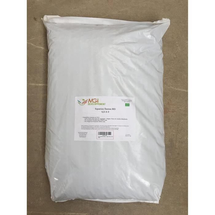 Engrais Granulés Fientes De Poules Déshydratées 25 Kg - NPK 4-3-3, Agriculture Biologique, Pour Jardin Et Potager