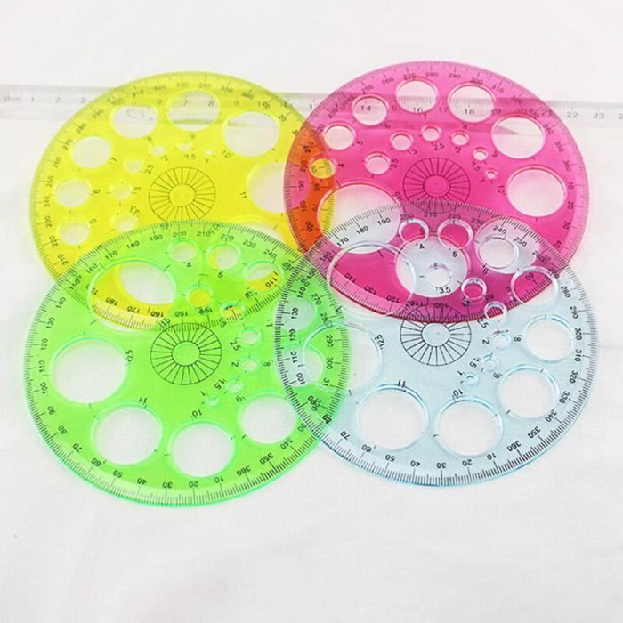 Regle - equerre,Règle ronde transparente 360 degré,rapporteur moderne ...