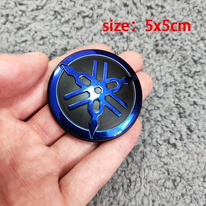 Autocollant 3D Yamaha Pour Réservoir De Moto - Logo En Relief, Acrylique Bleu, Résistant Aux Intempéries - 1