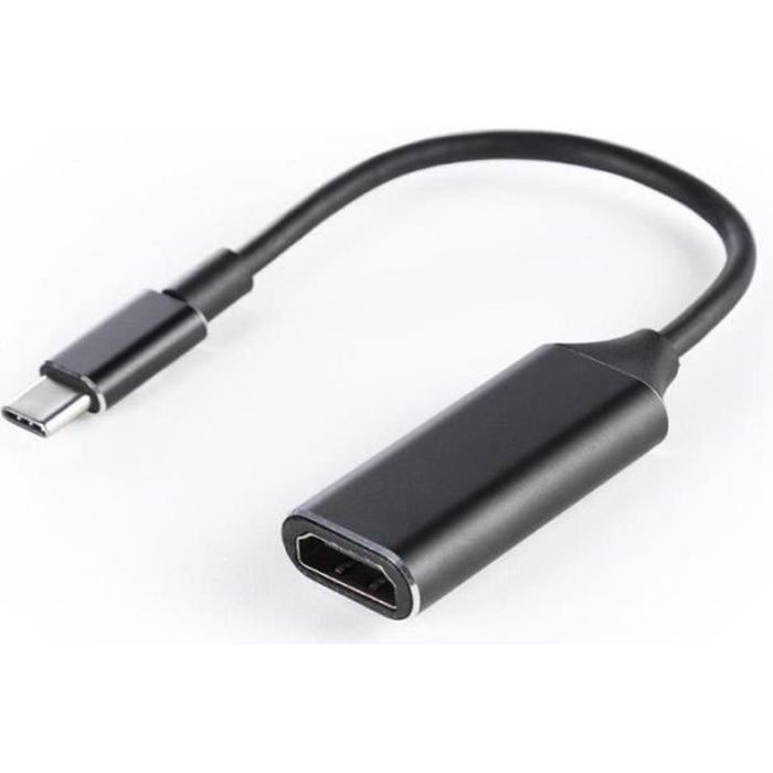 Adaptateur USB C vers HDMI 4K pour MacBook2015/ 2016/2017, Samsung S8/S9, Huawei Mate10... (Noir)
