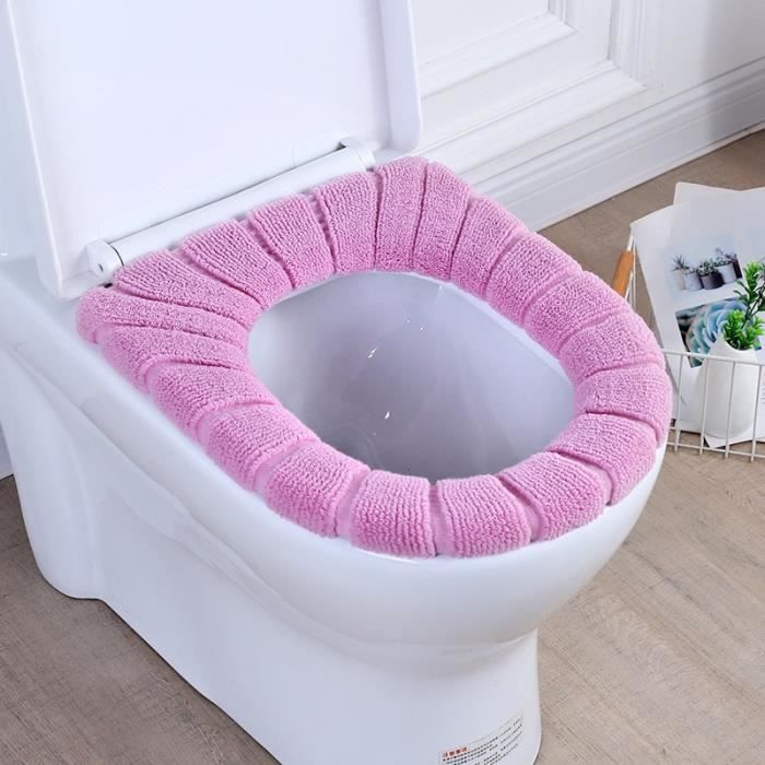 Abattant Wc Universel chaud doux lavable siege de toilette couverture tapis ensemble pour la decoration de la maison Type Pink Cdiscount Bricolage
