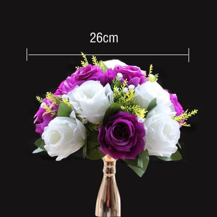 Boule de fleur violette - Rangée de Pivoines, de Roses et d'Hortensias  Artificiels de Décoration, Fleurs Arti - Cdiscount Maison