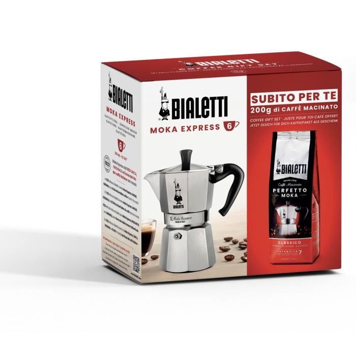 Cafetière italienne + 1 Café Perfetto Moka Classico BIALETTI MOKA 6 tasses 0 30 Paquet de 250 g
