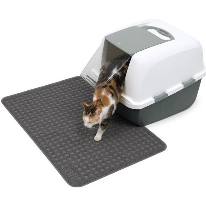 CAT IT Tapis pour bac à litière - Grand format - 90 x 60 cm (35,5 x 23,5 po) - Pour chat