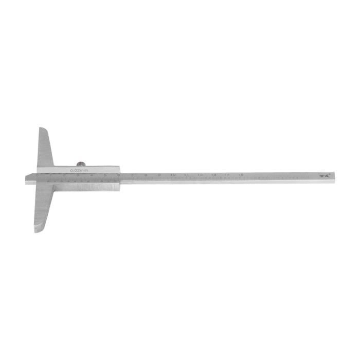 Pied à Coulisse De Profondeur 0-200mm – Précision 0,02mm, Acier Inox, Pour Bricolage Et Mécanique - 8