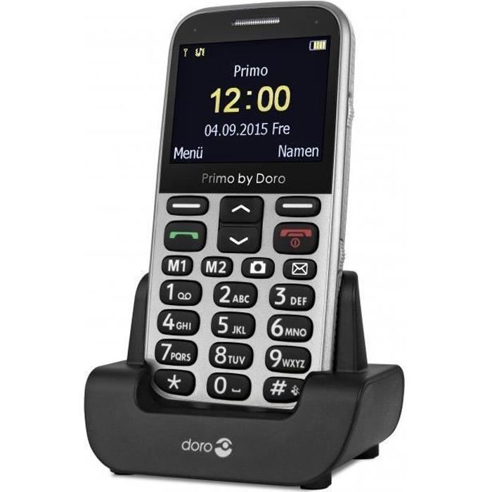 Vente T&eacute;l&eacute;phone portable Doro Primo 366, Barre, SIM unique, 5,84 cm (2.3"), 0,3 MP, 1000 mAh, Argent pas cher
