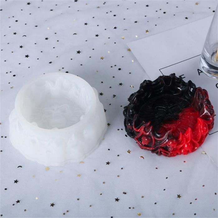 Moule En Silicone Pour Cendrier Crâne 3D - DIY Béton, Ciment, Plâtre
