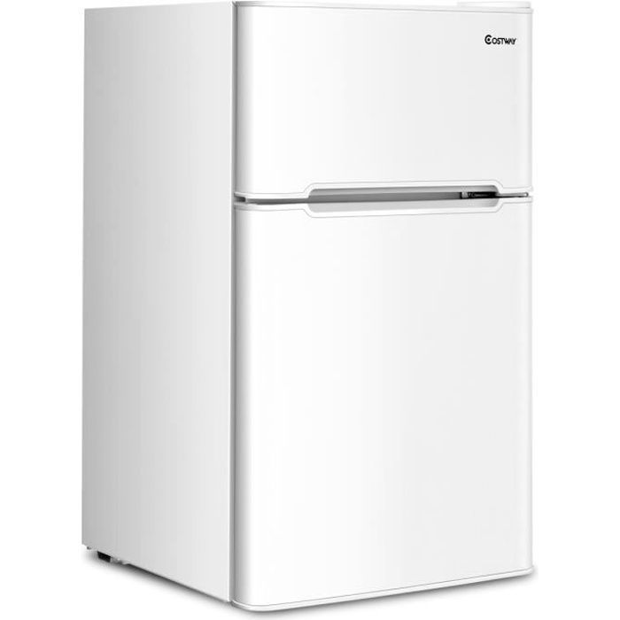 GOPLUS Réfrigérateur 90 L avec Mode Réfrigération / FraîcheurFrigo Silencieux avec Températures RéglablesBlanc