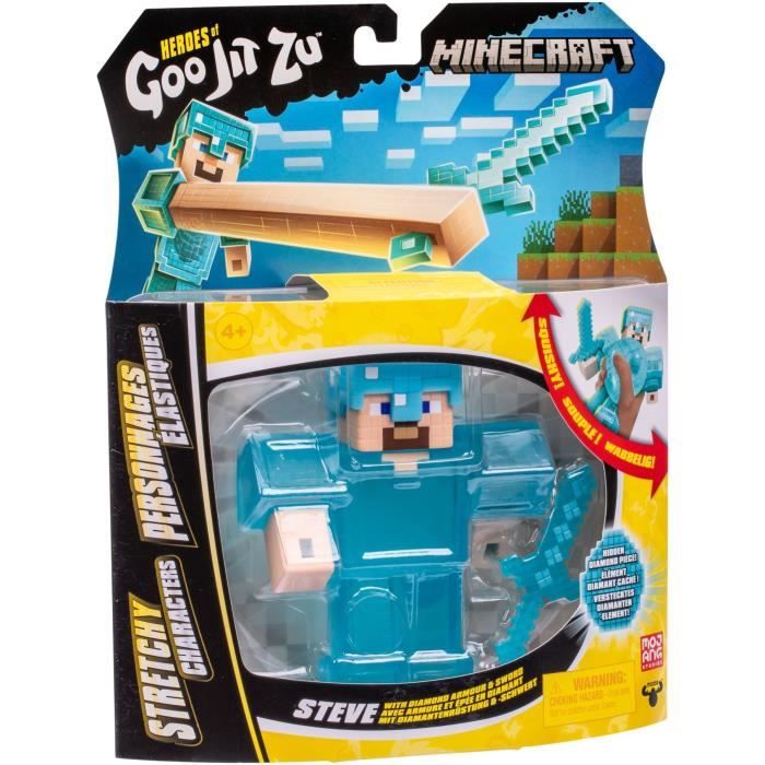 Figurine extensible GOO JIT ZU Minecraft Creeper 11 cm Texture élastique Extensible 3x - vue 6