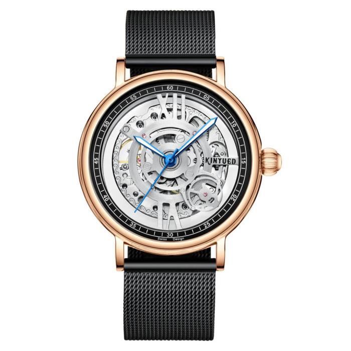 Boîtier De Montre Mécanique En Acier Inoxydable 44 Mm - Compatible Mouvement ETA 6497 (Manuel) - 3