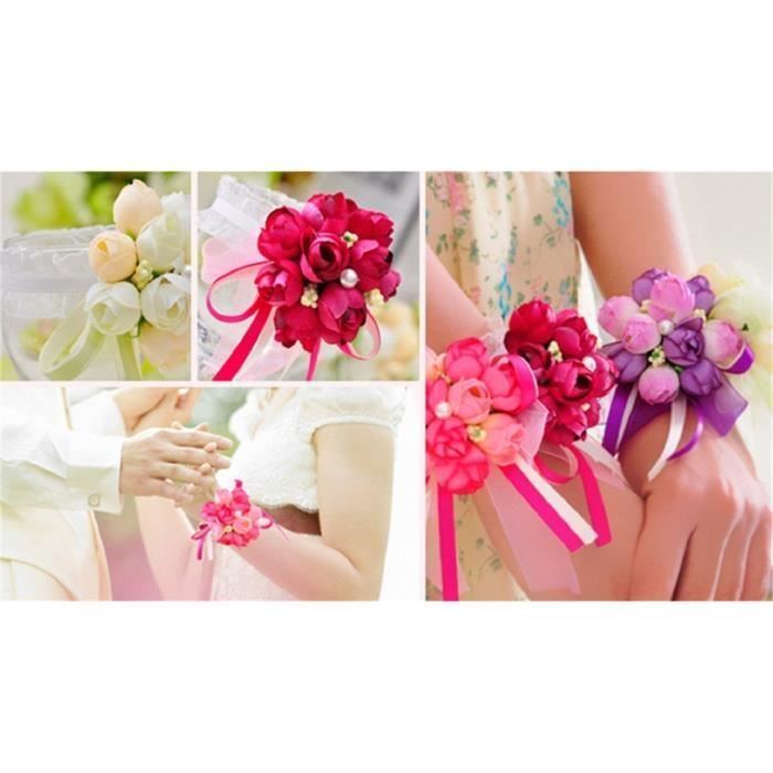 Family 2 Bracelet Fleur De Poignet Pour Mariage Demoiselle D