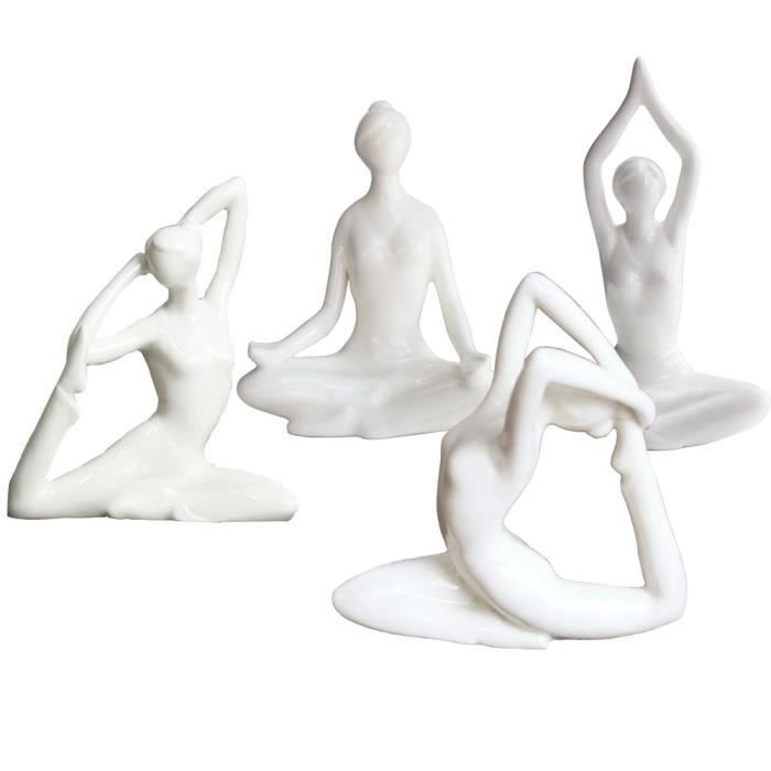 Yoga-Figur Aus Harz – Abstrakte Meditationsskulptur, Goldfarben, Ca. 10,8 Cm – Deko Für Wohnzimmer, Büro & Yoga-Studio