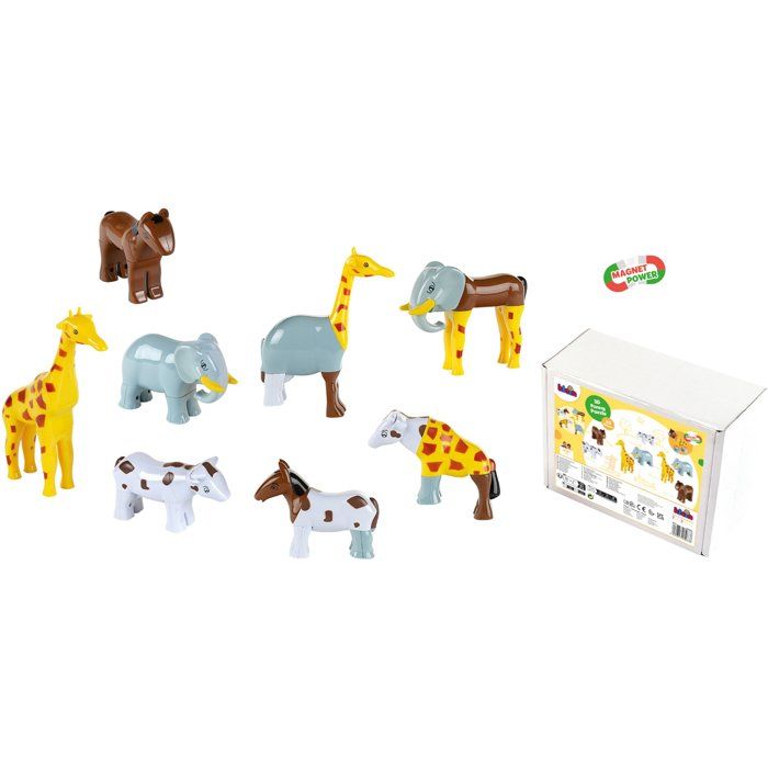 Animaux magnétiques KLEIN 0066 8 grands animaux Funny Puzzle boîte fermée 32 pièces Dès