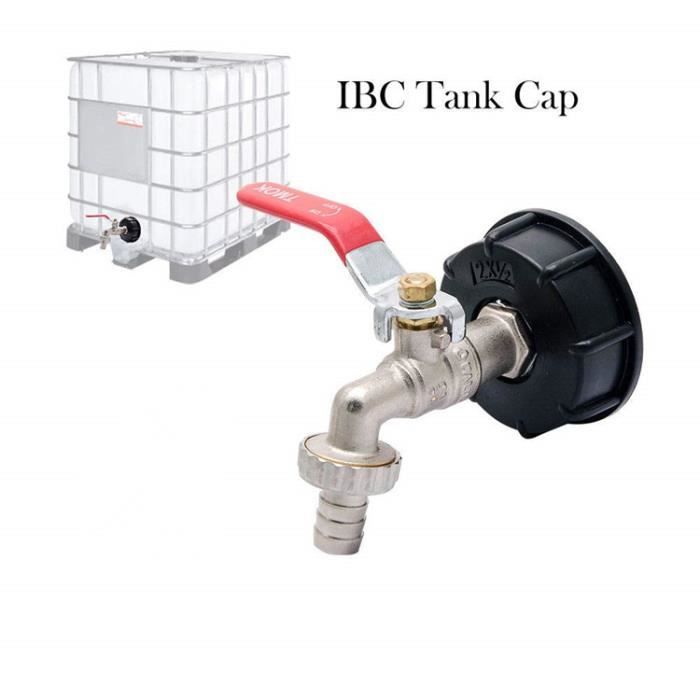 Adaptateur Robinet Cuve IBC S60x6 - Raccord Laiton Pour Réservoir 1000L, Robinet Jardin Universel | Installation Facile